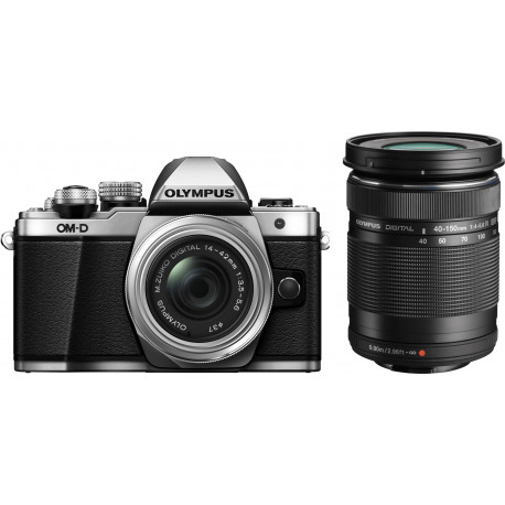 Olympus OM-D E-M10 Mark II + 14-42mm II R + 40-150mm Kit, silver