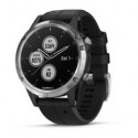 fenix 5 Plus,Glass,Silver w/Black Band,GPS Watch,EMEA