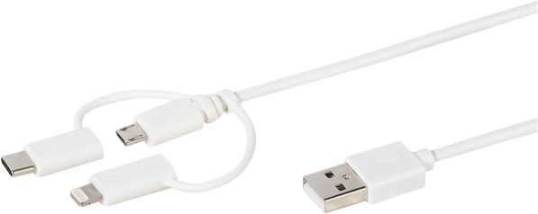 Vivanco kaabel microUSB/USB-C/Lightning 3in1 1m (..