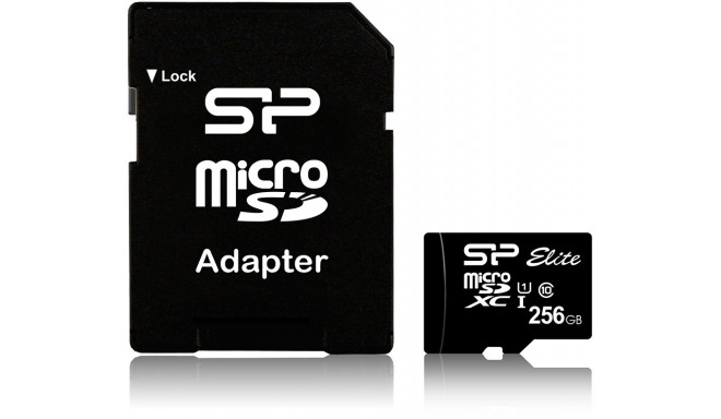 Silicon Power mälukaart microSDXC 256GB Elite UHS-I Class 10 + adapter