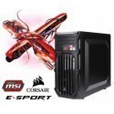 E-sport MB150T-CR5 i5-6400/8GB/1TB/GTX1050Ti 4GB RED LED
