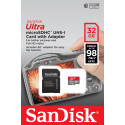 SanDisk mälukaart microSDHC 32GB Ultra 98MB/s + adapter