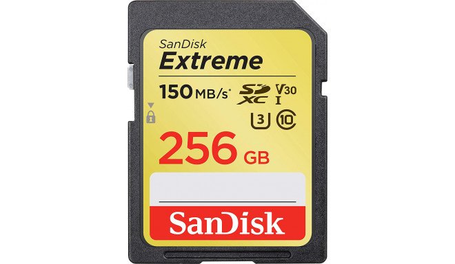 SanDisk mälukaart SDXC 256GB Extreme Video V30 U3
