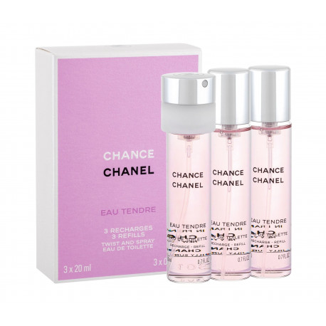 Chanel Chance Eau Tendre 3x 20 ml Eau de Toilette 20ml Perfumes fragrances Photopoint.lv