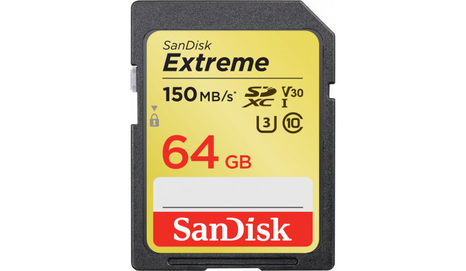 Карта памяти SanDisk SDXC 64ГБ Extreme Video V30 U3