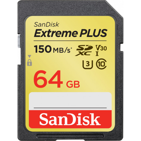 SanDisk mälukaart SDXC 64GB Extreme Plus V30 U3