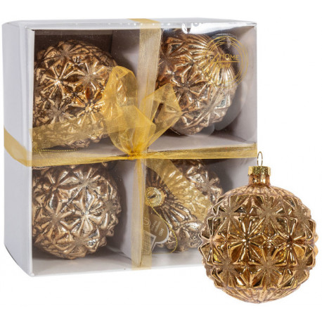 Glass ball Luxo 8cm, gold