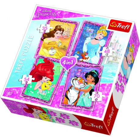 Trefl pusle Disney printsessid sõpradega 4in1