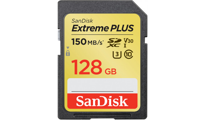 SanDisk atmiņas karte SDXC 128GB Extreme Plus V30 U3