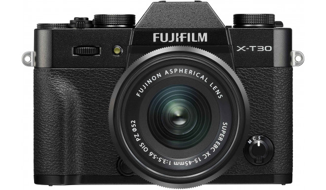 Fujifilm X-T30 + 15-45mm Kit, melns