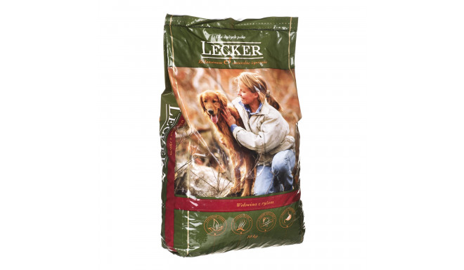 Lecker Premium dog food Beef with rice 10kg