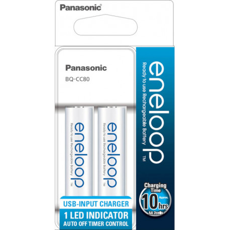 Panasonic eneloop charger BQ-CC80 + 2x1900mAh
