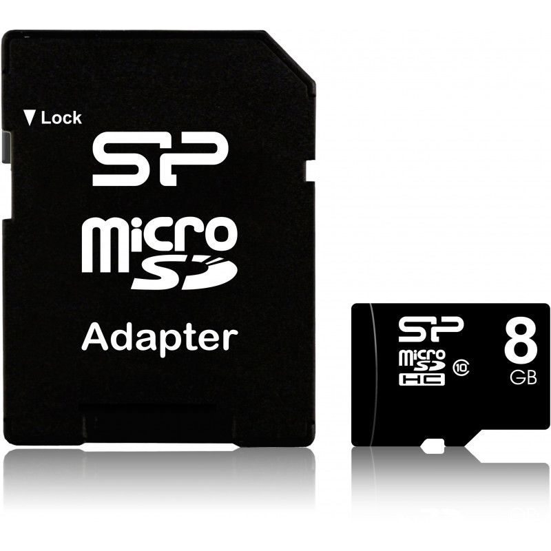 Silicon Power mälukaart microSDHC 8GB Class 10 + adapter