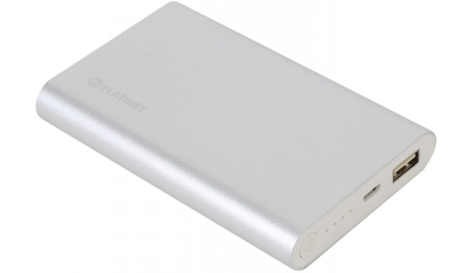 Platinet akupank 10000mAh LiPo, hõbedane (42667)