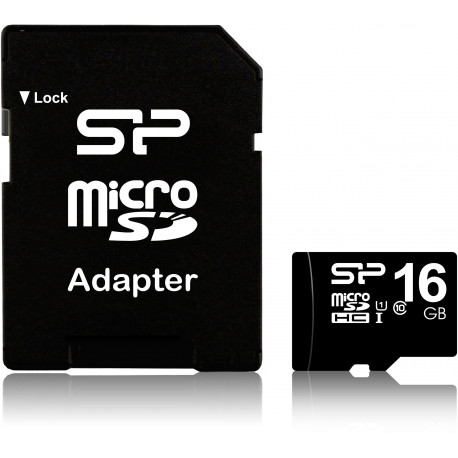 Silicon Power memory card microSDHC 16GB Class 10 + adapter