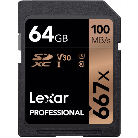 Lexar карта памяти SDXC 64ГБ Pro 667x U3 V30 100МБ/с