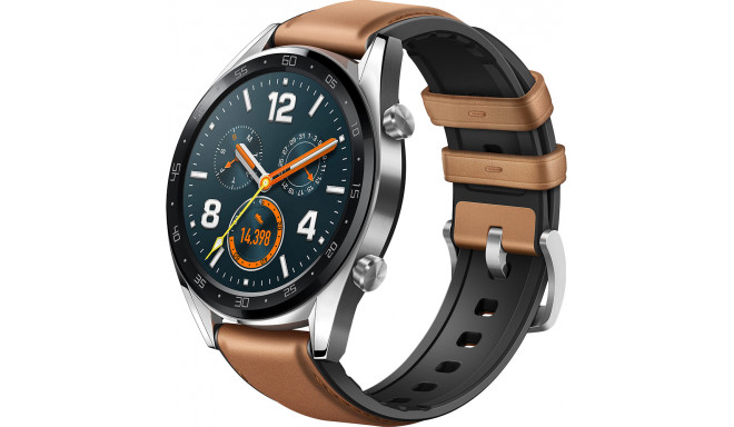 Huawei Watch GT, hõbedane/pruun