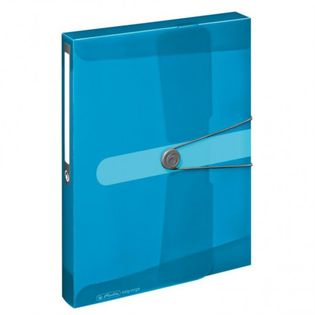 Herlitz Plastikāta mapīteA4/4cm Easy Orga, zila