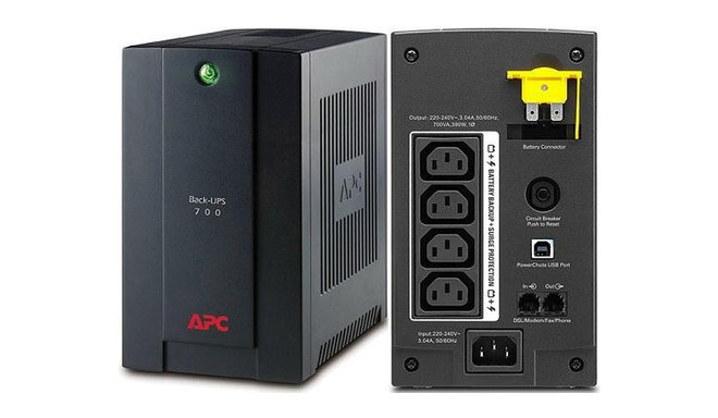 APC Back-UPS 700VA 230V AVR IEC Sockets