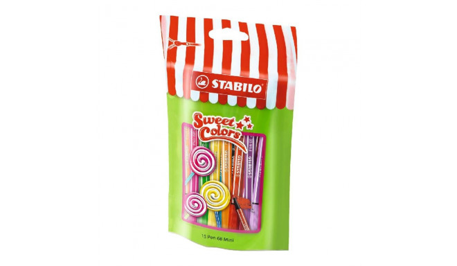 STABILO Pildspalvas, PEN 68, Mini, Lollipop, 15 krāsas