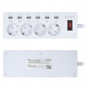 4-socket plugboard with power switch Ewent EW3937 3680W USB White