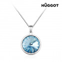 Hûggot Blue Diamond ar Rodiju Pārklāts Kareklis ar Cirkonu Veidots ar Swarovski®Kristāliem (45 cm)