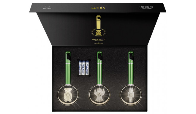 Krinner Christmas lights Lumix 3pcs, mystic green (76010)