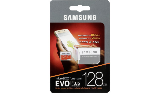 Samsung mälukaart microSDXC 128GB Evo Plus + adapter (MB-MC128GA/EU)