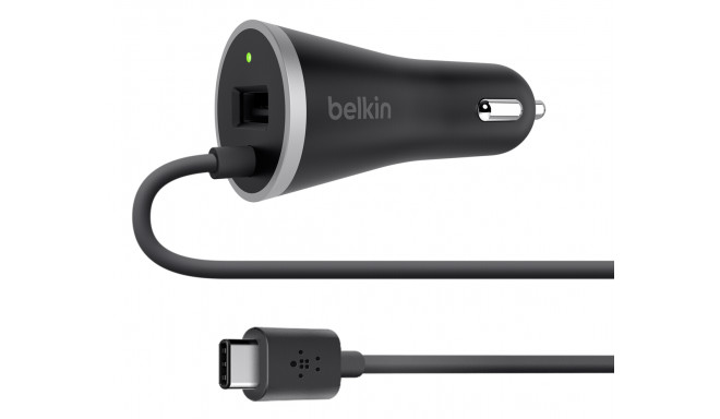 Belkin Car Charger 3 A incl. 1,2 m USB-C       F7U006bt04-BLK