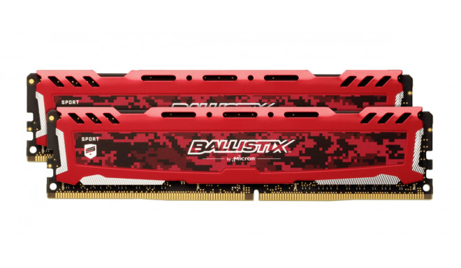 Ballistix RAM Sport LT 16GB Kit DDR4 8GBx2 2666 DIMM 288pin red SR