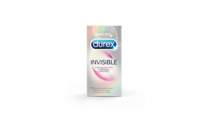 Durex Invisible с дополнительной смазкой — 10 штук