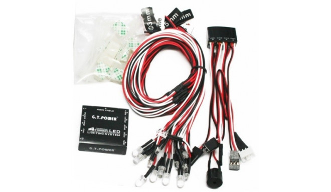 4-CH LED lighting system for large RC cars