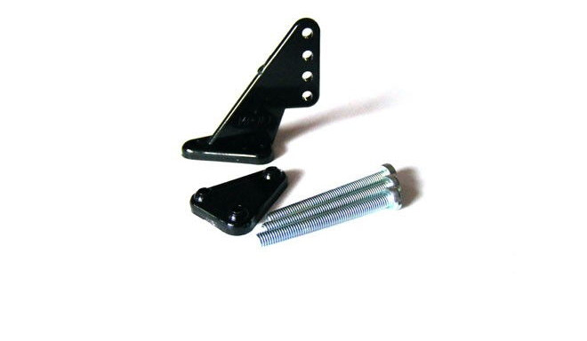 Rudder bar (large,black) & screws 2 sets