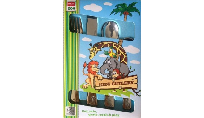 Cildren´s cutlery 4 pcs set Zoo Lamart