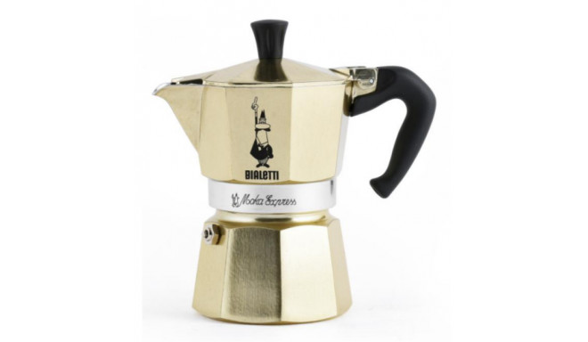 Bialetti Moka Express Stovetop Espresso Maker Golden 6 cups