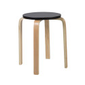 Taburet SIXTY-1  D41xH45cm, materjal: liimpuit kasespooniga, värvus: must - naturaalne