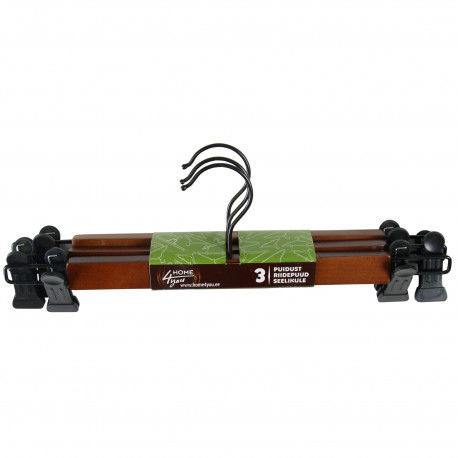 Cloth hangers for skirt 3pcs, brown
