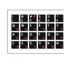 Mocco Keyboard Sticks ENG / RU With Laminated Waterproof Level White / Red