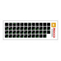 Mocco Keyboard Sticks ENG / RU With Laminated Waterproof Level White / Green