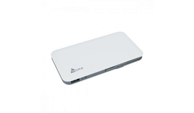 Acura Power Bank 9000 mAh Universāla Ārējas Uzlādes baterija 5V 2.1A + Micro USB Kabelis Balta