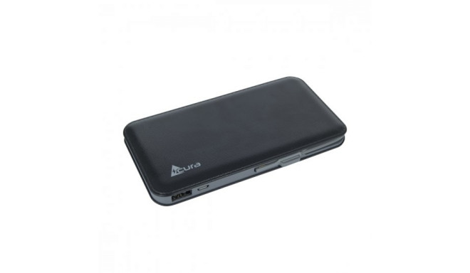 Acura Power Bank 9000 mAh Universāla Ārējas Uzlādes baterija 5V 2.1A + Micro USB Kabelis Melna