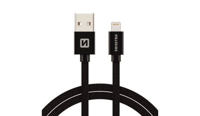 Swissten Textile Fast Charge 3A Lightning Data and Charging Cable 3m