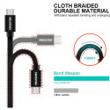 Swissten Textile Quick Charge Universal Micro USB Data and Charging Cable 2.0m Black