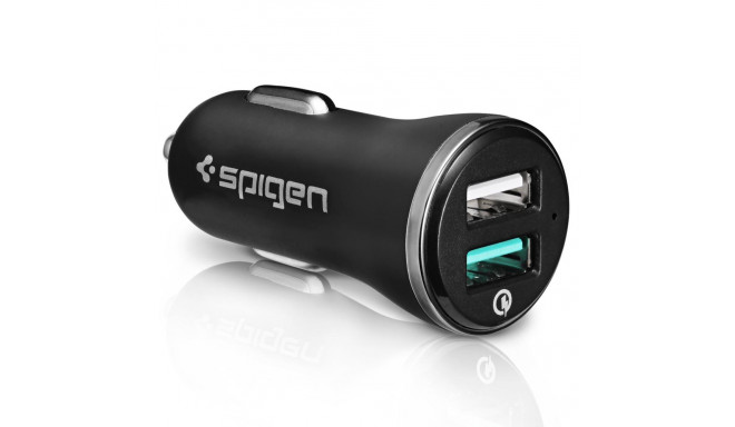 Autolaadija adapter 2 x USB, 2.4A + Quick Charge 3.0, kiirlaadija, F27QC, Spigen