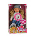 BAMBOLINA doll Miss Anna in blue dress with 50 words in Latvian version, BD1363LV