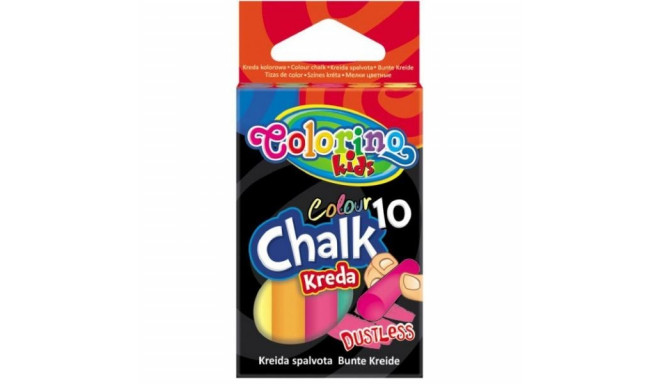 COLORINO KIDS coloured dustless chalk (10 pcs), 33152PTR