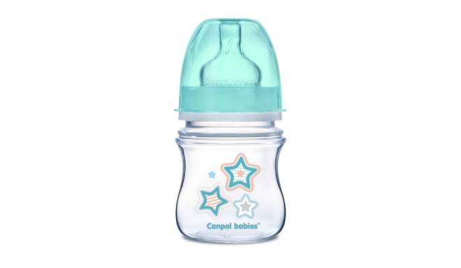 CANPOL BABIES wide neck anticolic bottle EasyStart - Newborn baby 120ml 35/216 blue stars
