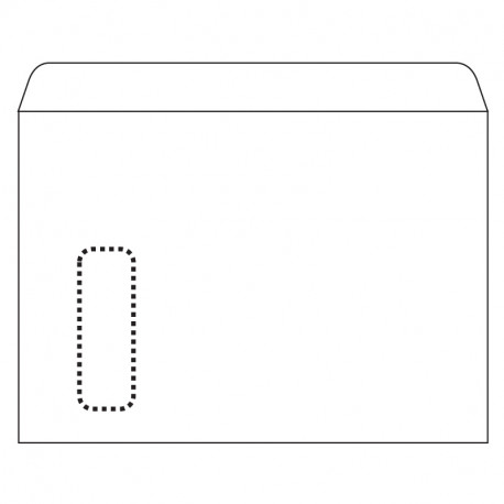 Ümbrikud E4 AH 229x324mm, Aken 105x40 mm, valge 500tk