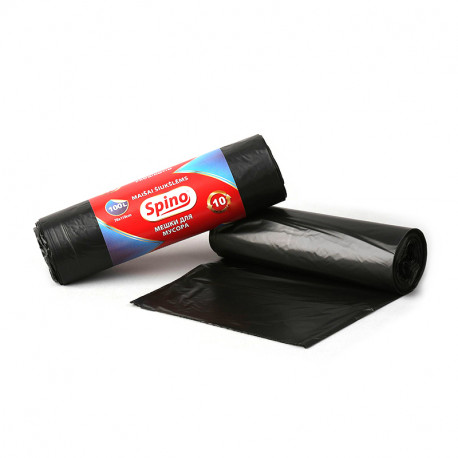 Prügikotid SPINO 100L / 10 tk, must, 17mic,  700 x 1100 mm