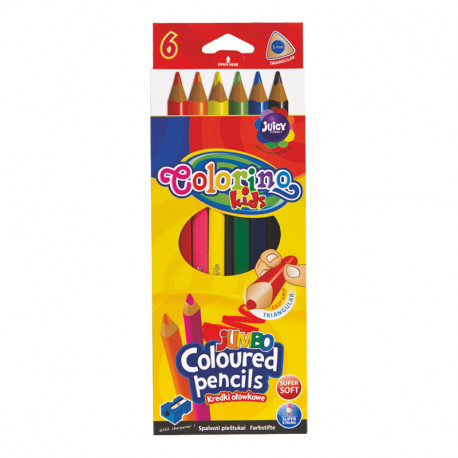 Värvipliiatsid COLORINO JUMBO, kolmnurksed, 6 värvi